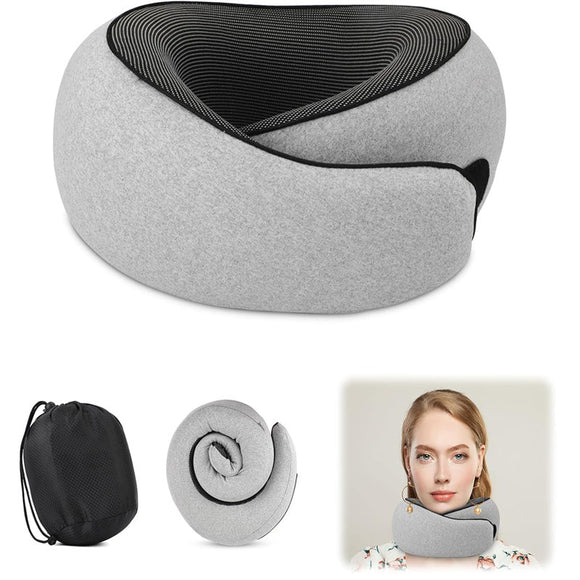 Soft Memory Foam Travel Neck Pillow for Home Office Airplanes Car