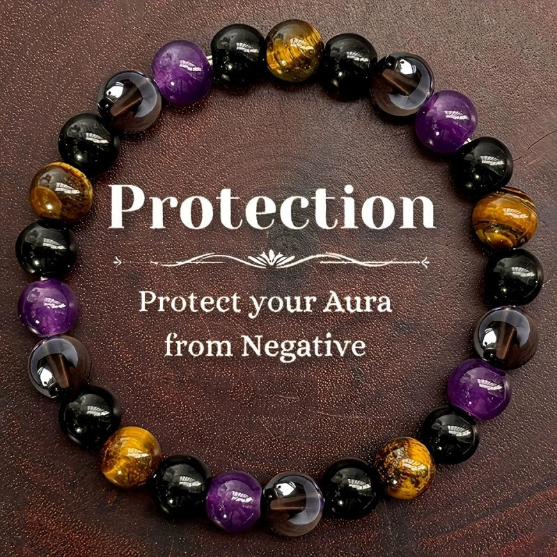 Money Crystal Bracelet Wealth Wealth Feng Shui Luck Natural Beaded Stretch Bracelets  ﻿