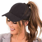 Womens Ponycaps Plain Ponytail Baseball Cap Hat