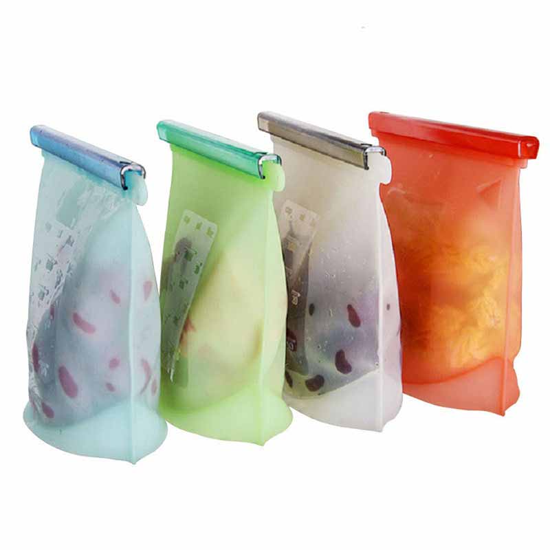 Reusable Silicone Food Storage Airtight Bags