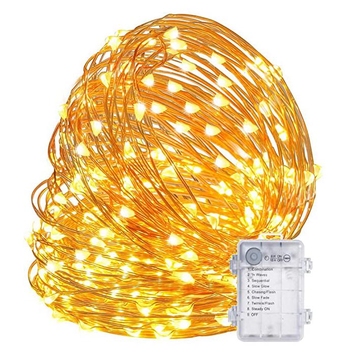 Starry Fairy Copper Wire String Lights Christmas Decor Battery Operated