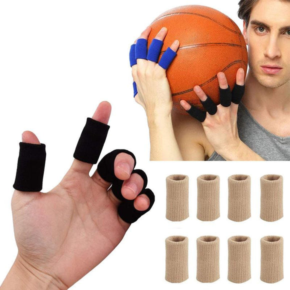 10Pcs Athletics Stretchy Finger Protector Sleeves Thumb Brace Support