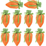 2/4Pcs Easter Carrot Drawstring Bags Velvet Bags Carrot Shaped