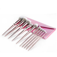 10pcs Premium Synthetic Hair Makeup Brushes Set with Case Bag