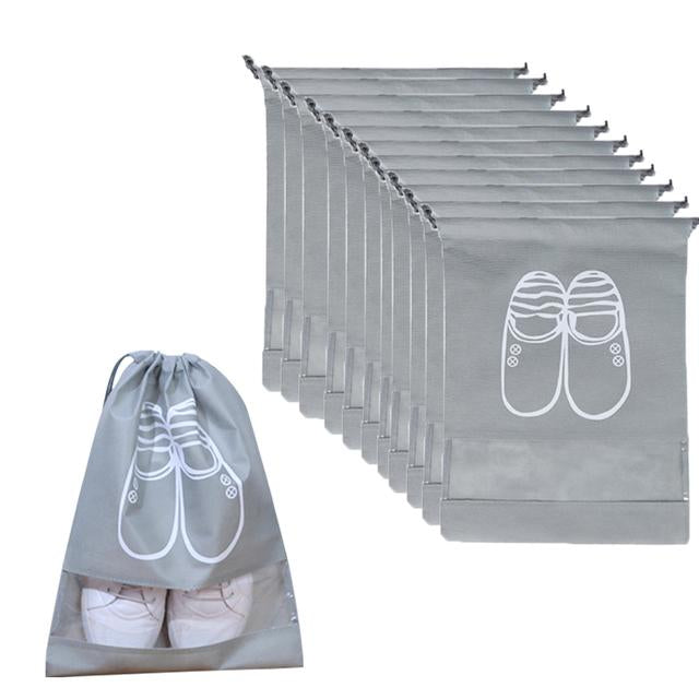 10pcs Waterproof Travel Portable Shoes Storage Bag Pouch