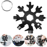 Snowflake Multi Tool 18-in-1 Pocket Tools: Small Screwdriver Allen Keys Hex Wrench Boxcutter Bottle Opener