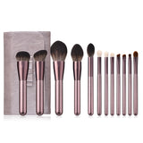 12pcs Premium Synthetic Hair Makeup Brushes Set with Case Bag