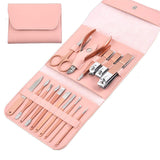 16-Piece Manicure Professional Nail Clipper Pedicure Set Grooming Kit