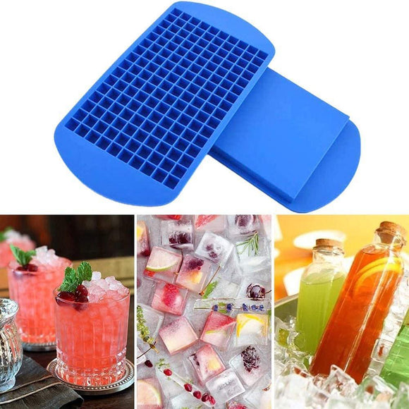 160 Grids Mini Ice Cube Tray Frozen Cubes Tray Maker Silicone Ice Mold Tool DIY