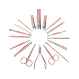 18-Piece Professional Stainless Steel Pedicure Nail Clippers Set