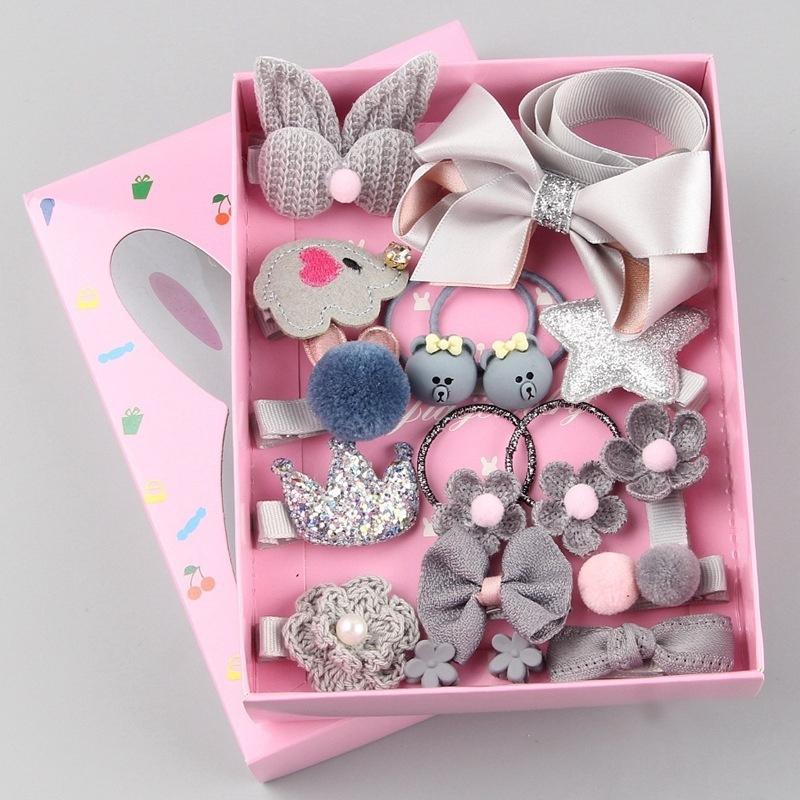 18pcs Kids Hair Clips Set for Little Girls Hair Accessory