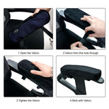 1 Pair Armrest Pads Covers Foam Elbow Pillow for Office Chairs