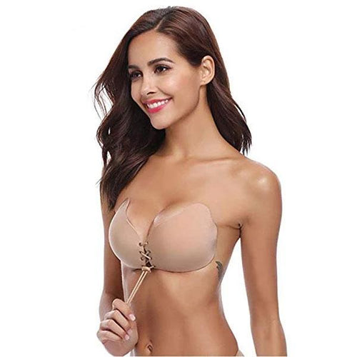2 Packs Backless Invisible Adhesive Push Up Bra with Drawstring – NiceDays  Health