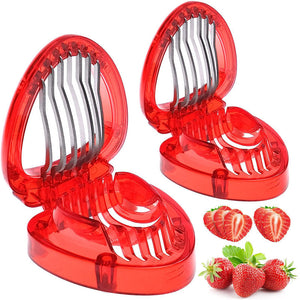 2Pcs Strawberry Slicer Kitchen Gadget Fruit Cutter