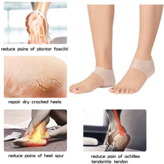 4pcs Plantar Fasciitis Heel Cushion Foot Sleeves Silicone Heel Protectors