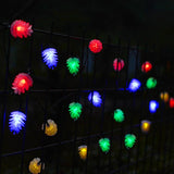 20 LED Pine Cone Fairy String Lights Solar Powered Waterproof Decor