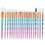 20Pcs Diamond Eyeshadow Eyeliner Blending Makeup Brushes Set 