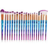 20Pcs Diamond Eyeshadow Eyeliner Blending Makeup Brushes Set 