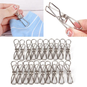 20pcs Stainless Steel Clothes Pegs Metal Clothes Pins