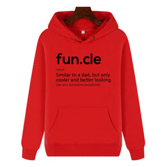 Funny Humor Print Hoodie Fun.cle noun Similar to a Dad Hooded Sweatshirt