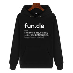 Funny Humor Print Hoodie Fun.cle noun Similar to a Dad Hooded Sweatshirt