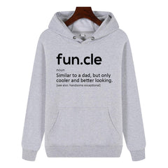 Funny Humor Print Hoodie Fun.cle noun Similar to a Dad Hooded Sweatshirt