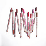 12-Color/Set Lip Liner Pencil Waterproof Matte Lipliner for Women Nude Lip Makeup