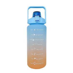 2L Large Capacity Water Bottle Time Marker Motivational Sport Bottle