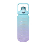 2L Large Capacity Water Bottle Time Marker Motivational Sport Bottle