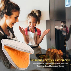 2pcs Anti-Scalding Oven Silicone Heat Insulation Gloves