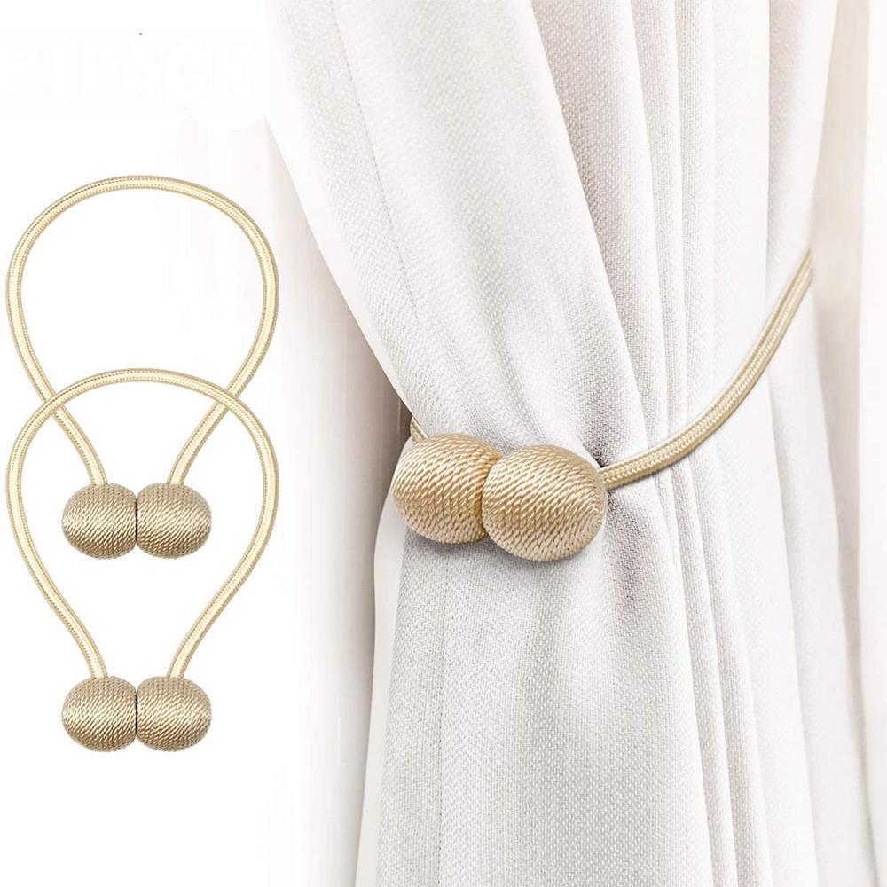 2PCS Smart Magnetic Curtain Tie Back Holdbacks Holders