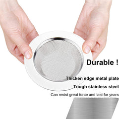 2PCSStainless Steel Mesh Kitchen Sink Drain Strainer