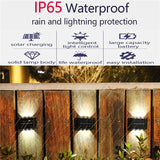 2 Pack 6 Led Solar Up Down Wall Illuminate Outdoor Wall Lamps Lights