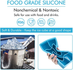 15-Cube Silicone Ice Cube Trays Easy-Release Flexible Ice Cube Mould Makers