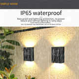 2 Pack Small Solar Up and Down Wall Lights Waterproof Garden Deck Lamp