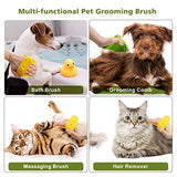2 Packs Dog Grooming Brush Massage Rubber Comb Bath Scrubber