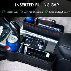 2 Packs PU Car Seat Gap Filler Crevice Storage Box