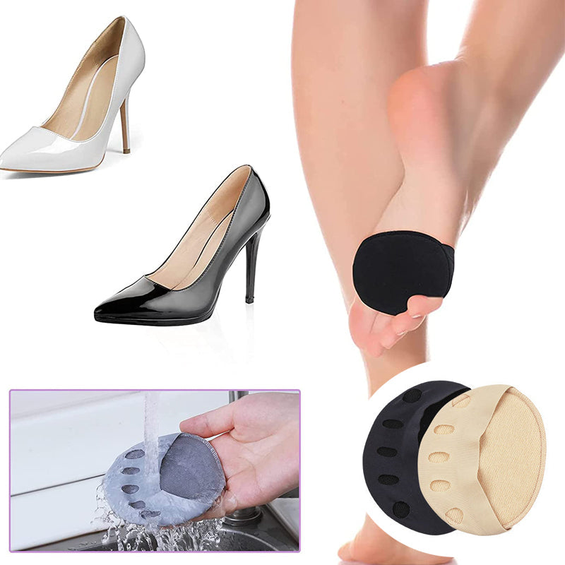 2 Pairs Fabric Forefoot Pads High Heels Invisible Socks Toe Socks Pad