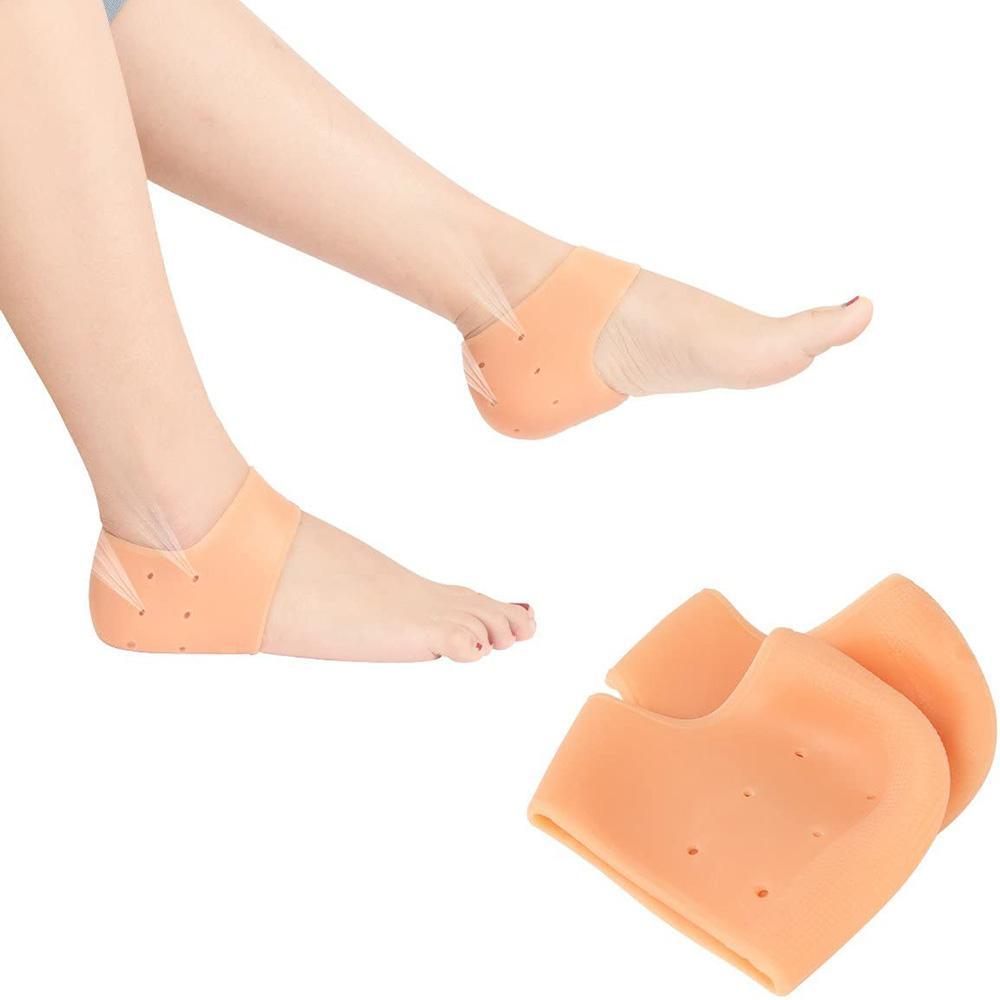 4pcs Plantar Fasciitis Heel Cushion Foot Sleeves Silicone Heel Protectors
