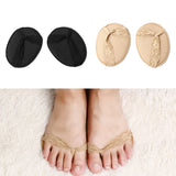 2 Pairs Lace Invisible Anti-Slip High Heeled Shoes Pads Forefoot Half Yard Pad