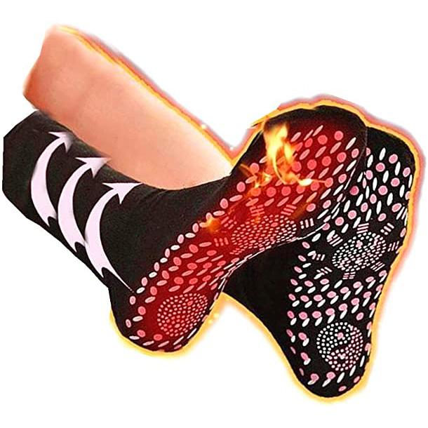 2 Pairs Tourmaline Magnetic Self-Heating Health Care Socks