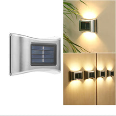 2Pcs Solar Garden LED Outdoor Wall Balcony Lights