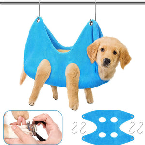 2 in 1 Pet Grooming Hammock Helper Dog Drying Towel