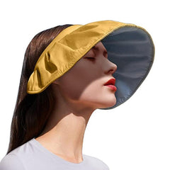 2 in 1 Sun Visor Hat Wide Brim Summer UV Protection Beach Headband Cap