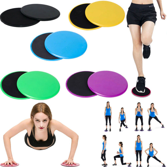 2pcs Dual Sided Gliding Discs Core Sliders Workout Fitness Exercise