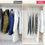 2pcs Closet Hanging Organizer Vacuum Bag