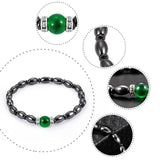 2pcs Magnetic Therapy Hematite Bead Bracelet Healthcare Jewelry