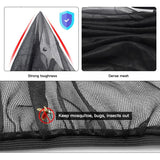 2pcs Mesh Fabric Anti-mosquito Car Rear Side Window Sun Shade Cover Visor Shield