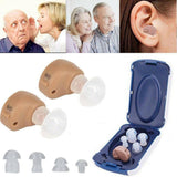 2pcs Mini In-Ear Ear Hearing Aid Enhancer Amplifier