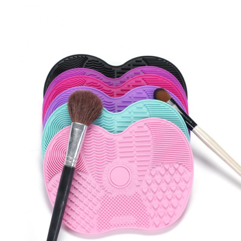 2pcs Silicone Makeup Brush Cleaning Mat Palette Washing Tool